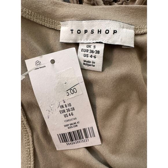 New TOPSHOP NORDSTROM Women's Stone Macrame Style Tank Top Size 4-6 - Picture 7 of 9